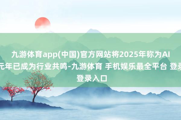 九游体育app(中国)官方网站将2025年称为AI应用元年已成为行业共鸣-九游体育 手机娱乐最全平台 登录入口